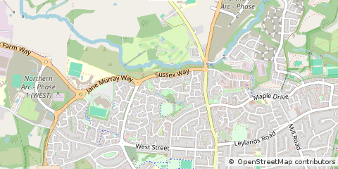 Map of Burgess Hill, West Sussex