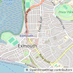 Map of Exmouth, Devon
