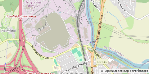Map of Ferrybridge, West Yorkshire