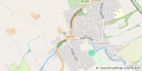 Map of Great Ayton, Cleveland