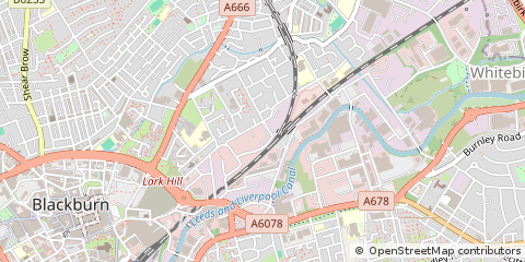 Map of Blackburn, Lancashire