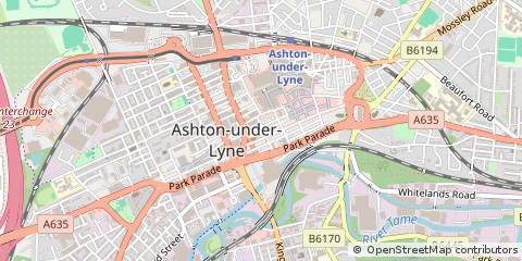 Map of Ashton-Under-Lyne