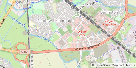 Map of Ashford, Kent