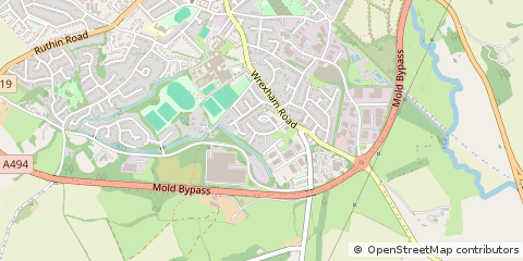 Map of Mold, Flintshire