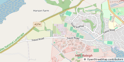 Map of Torpoint, Cornwall