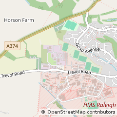 Map of Torpoint, Cornwall