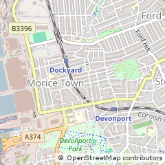 Map of Plymouth, Devon