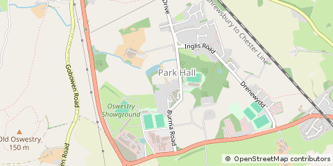 Map of Oswestry, Shropshire