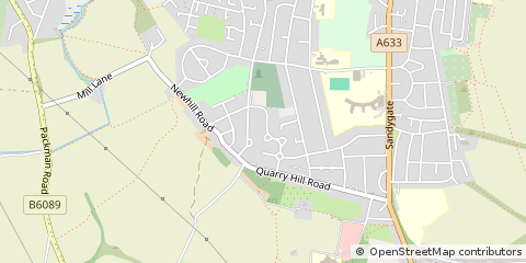 Map of Rotherham, South Yorkshire