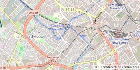 Map of Birmingham, West Midlands