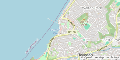Map of Clevedon, North Somerset
