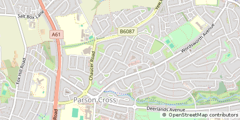 Map of Sheffield, South Yorkshire