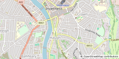 Map of Inverness, Inverness-Shire