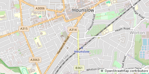 Map of Hounslow, Middlesex
