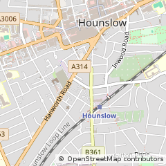 Map of Hounslow, Middlesex