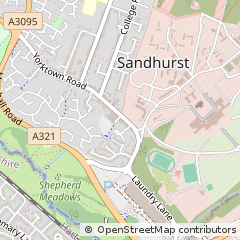 Map of Sandhurst, Berkshire