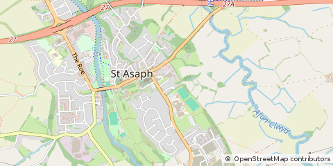 Map of ST. Asaph, Denbighshire