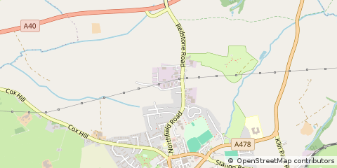 Map of Narberth, Dyfed