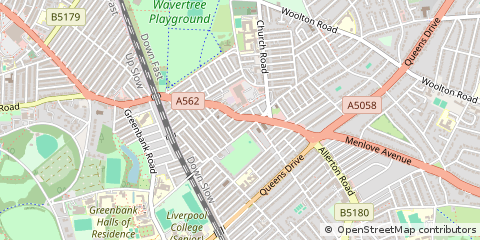 Map of Liverpool, Merseyside
