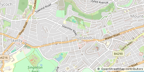 Map of Swansea