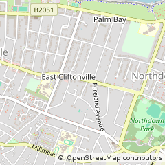 Map of Margate, Kent