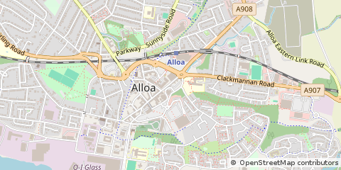 Map of Alloa, Clackmannanshire