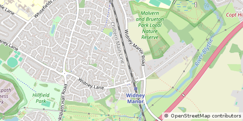 Map of Solihull
