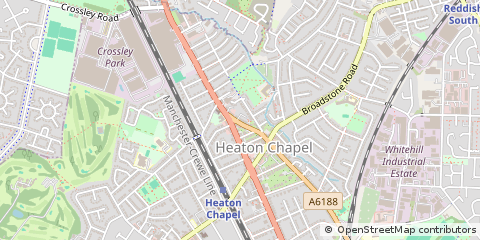 Map of Stockport, Cheshire