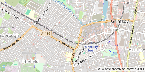 Map of Grimsby, North East Lincolnshire