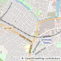 Map of Grimsby, North East Lincolnshire