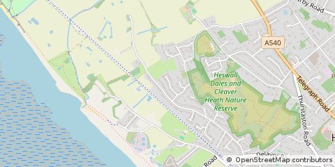 Map of Wirral, Merseyside