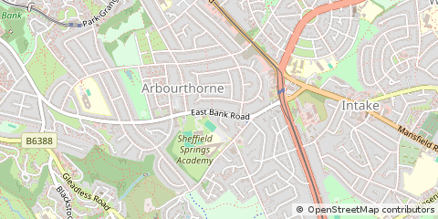 Map of Sheffield