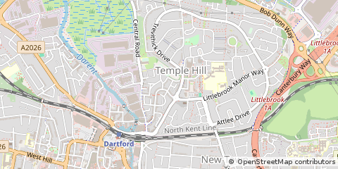 Map of Dartford, Kent