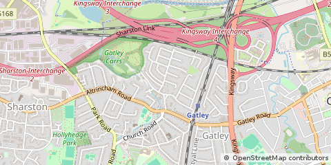 Map of Cheadle, Cheshire