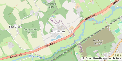 Map of Farnham, Surrey