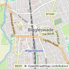 Map of Biggleswade, Bedfordshire