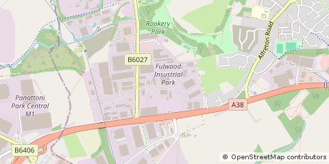 Map of Sutton in Ashfield, Nottinghamshire