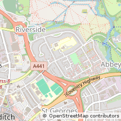 Map of Redditch, Worcestershire
