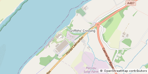 Map of Caernarfon, Gwynedd