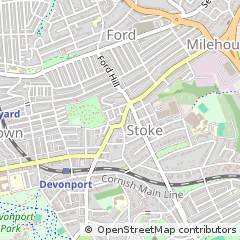 Map of Plymouth, Devon