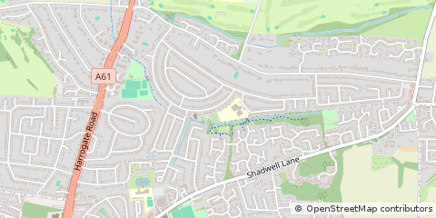 Map of Leeds, West Yorkshire