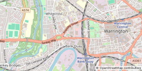 Map of Warrington, Cheshire