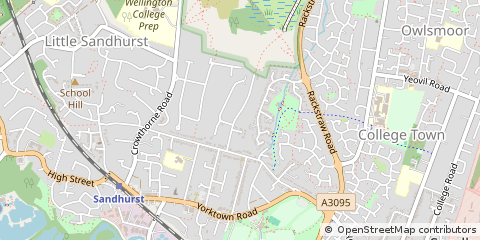 Map of Sandhurst, Berkshire