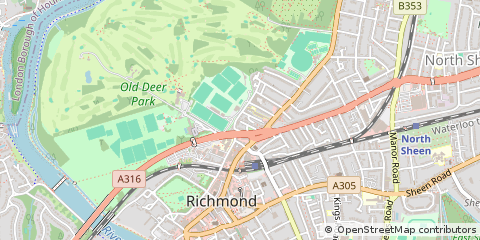 Map of Richmond, Surrey