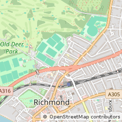 Map of Richmond, Surrey