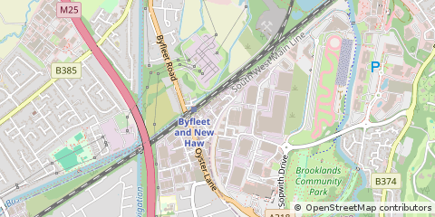 Map of West Byfleet, Surrey
