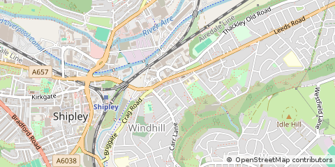 Map of Shipley, West Yorkshire