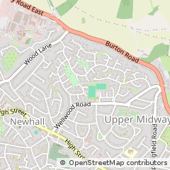 Map of Swadlincote, Derbyshire