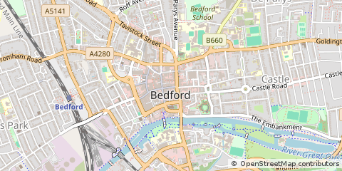 Map of Bedford