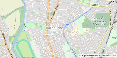 Map of Worcester, Worcestershire